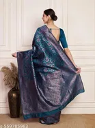 Jacquard Kanjeevaram Banarasi Silk Saree for Women 