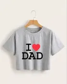 Printed Crop T-shirt for Women 