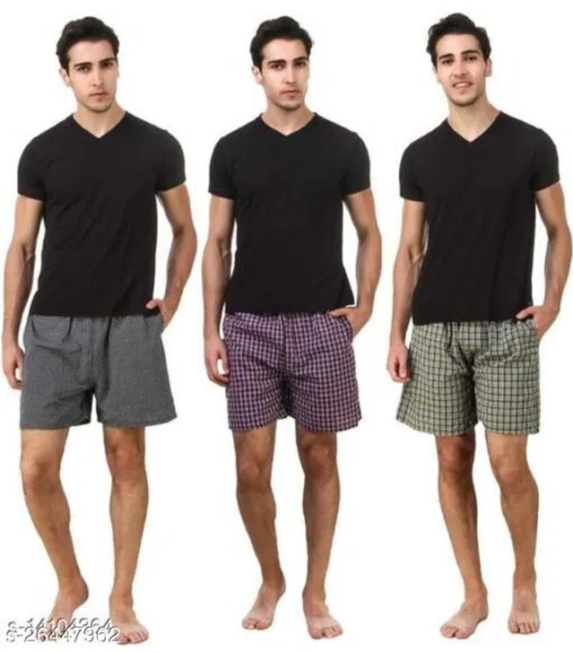 Cotton Blend Shorts for Mens (Multicolor, 32) (Pack of 3)