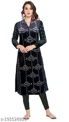 Woolen Printed Kurti for Women 