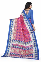 SVB साड़ी खादी सिल्क साड़ी विद ब्लाउज पीस 