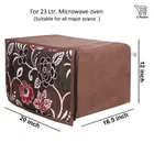 E-Retailer Polyester 3-Layered Microwave Oven Cover With Front Zipper Encloser Suitable for 23 Liter 