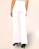 Polyester Solid Trouser for Women 