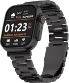 Immutable Black T800 Ultra Smartwatch Stainless Steel, BT Calling, Fitness & Music Smartwatch  (Black Metal Strap, Regular Size)