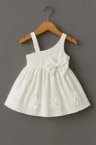 Solid Cotton Frock for Girls 