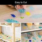 Floral PVC Kitchen Cabinet Shelf Mat Kitchen Mat EVA Food Grade Multipurpose Washable Anti Slip Mat/Sheet for Fridge, Shelf Liner, Table, Kitchen Drawer mat 