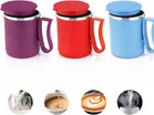 Stainless Steel Coffe Mug, Multicolour, Pack of 3 