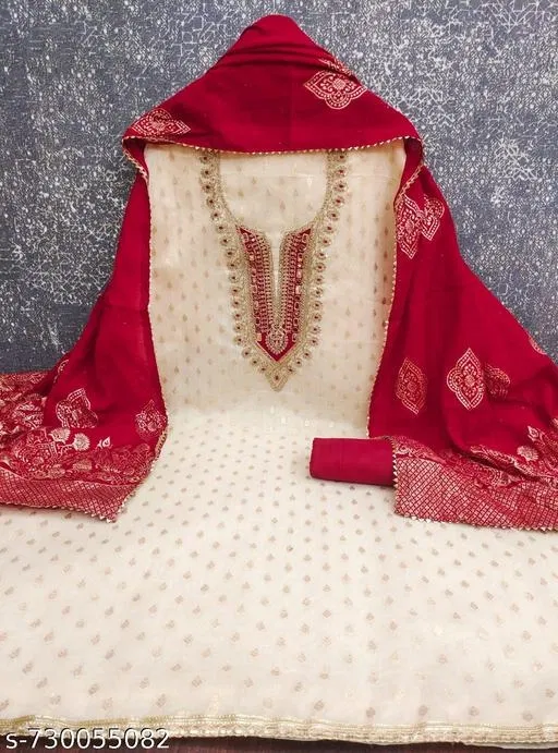 Silk Blend Punjabi/All Over Suits for Women (Multicolor, 5.85 meter (S)