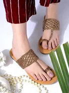 Shoetopia Flat Sandals - Brown 