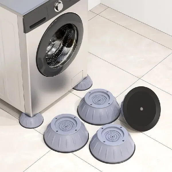 Rubber Anti Vibration Washing Machine Pads (Grey, Pack of 4)