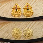 South Indian Temple Style Gold Look Stud Earrings