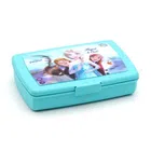 GLUMAN Frozen Series Flip Slim 3D Clip Lock Lid Lunch Box with Spork (600 ml + 200 ml,Set of 1)