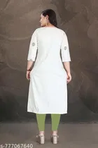 Floral Embroidered Cotton Kurti for Women 