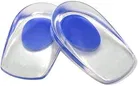 Silicon Heel Pad for Heel Ankle Pain, Heel Spur Shoe Support Pad for Men and Women Shock Cushion Pad for Heels (BLUE, Pack of 1)