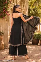 Embroidery Kurta Plazzo Set With Dupatta for Women 