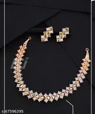 Alloy Necklace with Earrings for Women 