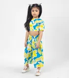 Rayon Printed Co-Ord Set for Girls (Multicolor, 1-2 Years)