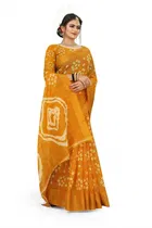 शारदा क्रिएशन कॉटन प्रिंटेड साड़ी विद ब्लाउज 