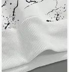 Cotton Printed Hoodie for Men, White 