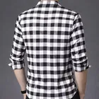 Checkered Casual Polycotton Shirt for Mens ,Black & White 