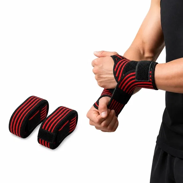 Wrist Band [4 Line, Red]