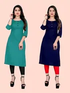 Crepe Solid Kurtis for Women 