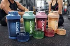 Protein Shaker Bottle for Protein Mixes Leak-proof BPA Free 3-Layer Protein Shaker with Supplement Pill Storage Container 800 ML 
