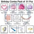 51 Pcs Balloons Decoration Kit, Multicolour, Set of 1