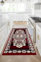 Alaqsa Abstract Bed runner 30x84inch Red Pack of 1