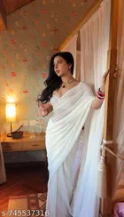 Pre-draped Georgette Saree for Women 