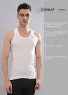 Dollar Big Boss Cotton Solid Vest for Men, Pack of 2 