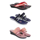 Combo of Slippers with Flats & Heels for Women 
