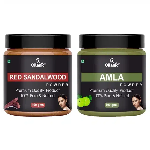 Natural Red Sandalwood & Amla Powder for Skin & Hair (Pack of 2, 100 g)