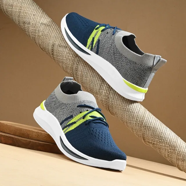 Casual Shoes for Boys (Blue & Grey, 4)
