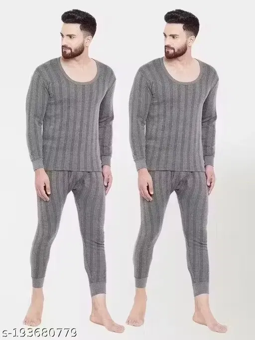 Cotton Blend Thermal Set for Men, Assorted (XL)