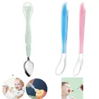 Combo of Silicone Double-Head & 2 Pcs Single-Head Feeding Spoon for Baby (Multicolor, Set of 3)