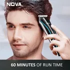 Nova NHT 1073-00 USB Runtime: 60 min Trimmer for Men [Black and Blue]