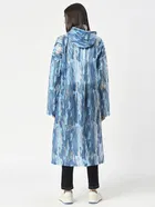 CITIZEN Men's PVC Full Sleeve Printed Raincoat with Adjustable Hood and Pocket 