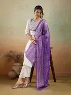 Rayon Printed Kurta with Pant & Dupatta for Women 