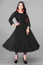Net Kurti for Women,  Black  