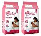 Yobaby Baby Diapers New Born 2X36 Pcs (Pack of 2)