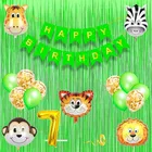Jungle Theme 7th Birthday Decoration Kit for Kids 