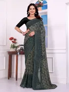 Georgette Printed Saree for Women 