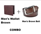 Happy Shopping Faux Leather Men's Belt And Wallet Combo 