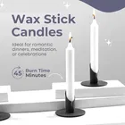 Unscented Pure Wax Stick Candle Pack of 20 