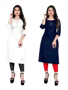 Crepe Solid Kurtis for Women 