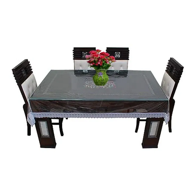 PVC Printed 4 Seaters Table Cover (Multicolor, 40x60 inches)