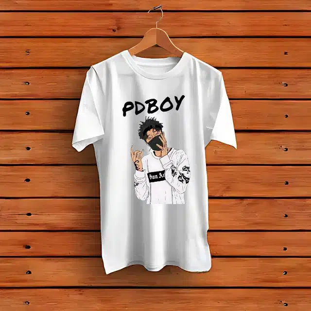 Half Sleeves Printed T-Shirt for Men (White, XL)
