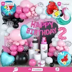 Mermaid Princess Theme 2nd Happy Birthday Decoration,Multicolour,Set Of 1