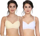 Cotton Blend Solid Padded Bra for Women 